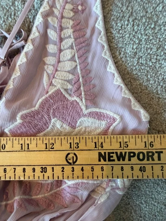 Soieblu Embroidered Maxi Dress in Tea Rose size small - Picture 11 of 11